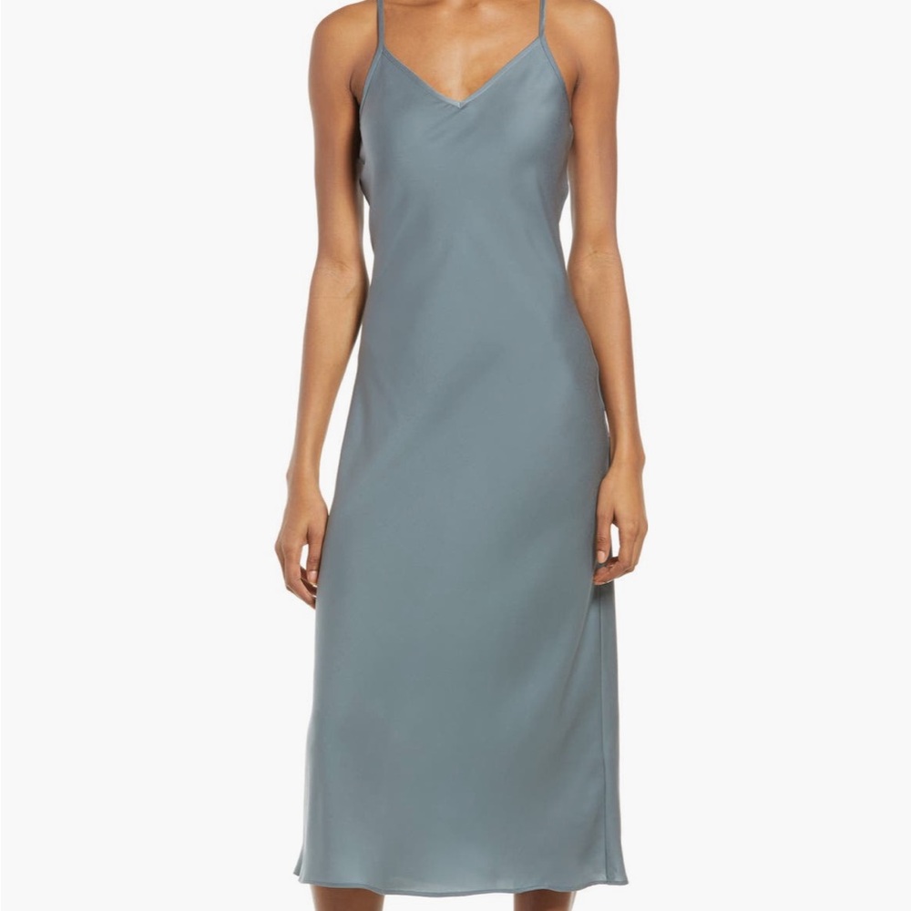 AllSaints Tierny Satin Midi Slipdress